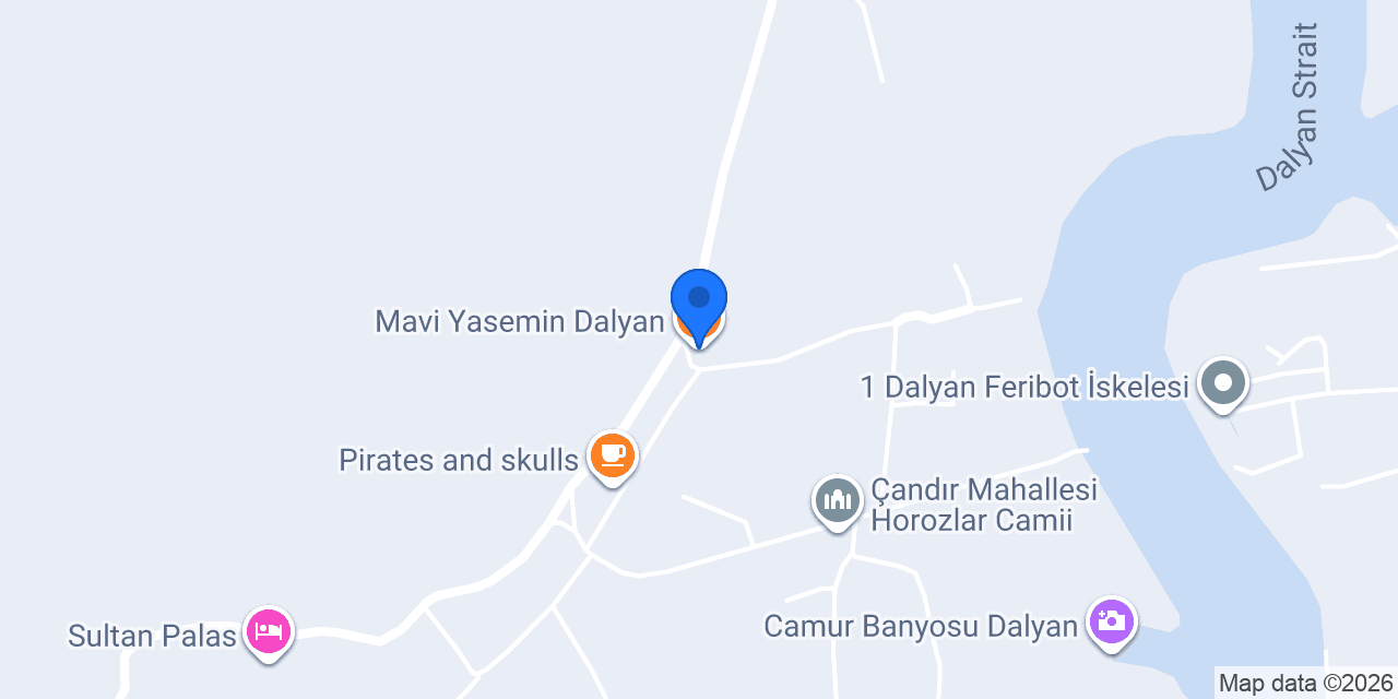 Mavi Yasemin Dalyan konumu