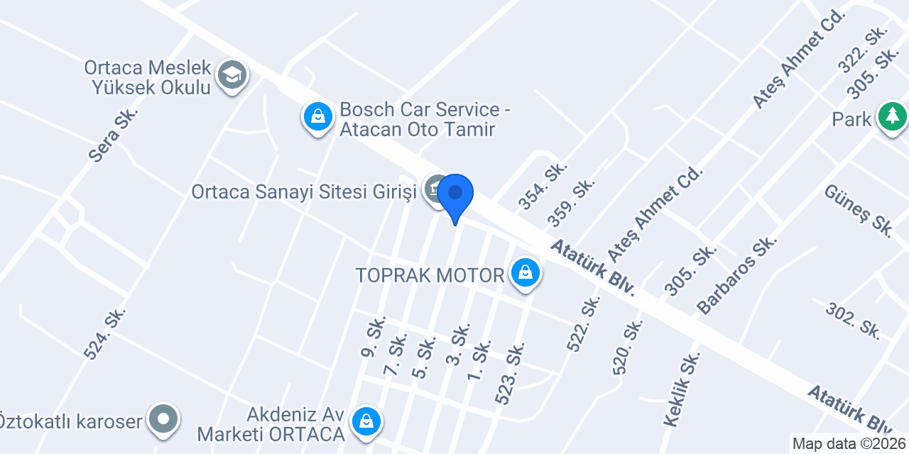 ORTACA OTO EKSPERTİZ konumu