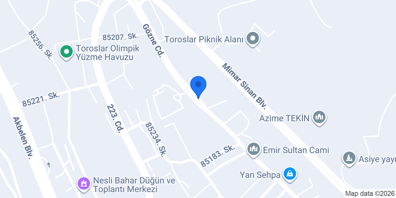 Tekin Otomotiv Mersin konumu