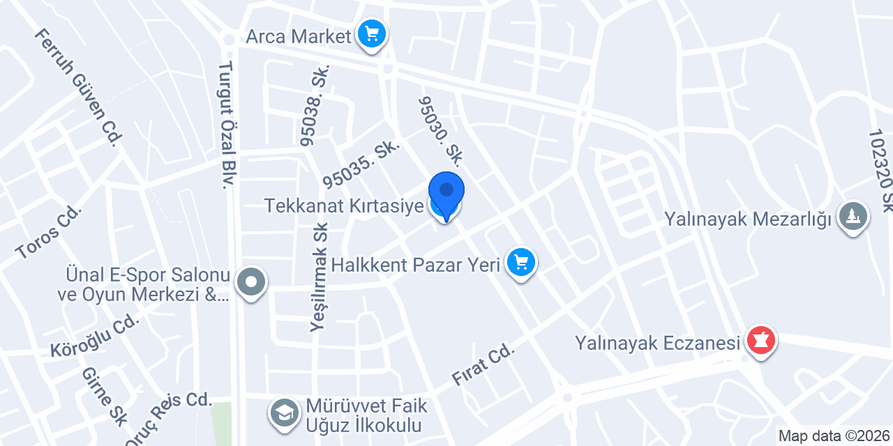 Tekkanat Kırtasiye konumu