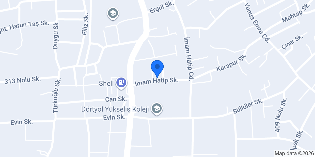 Dörtyol Mevlana Proje İmam Hatip konumu