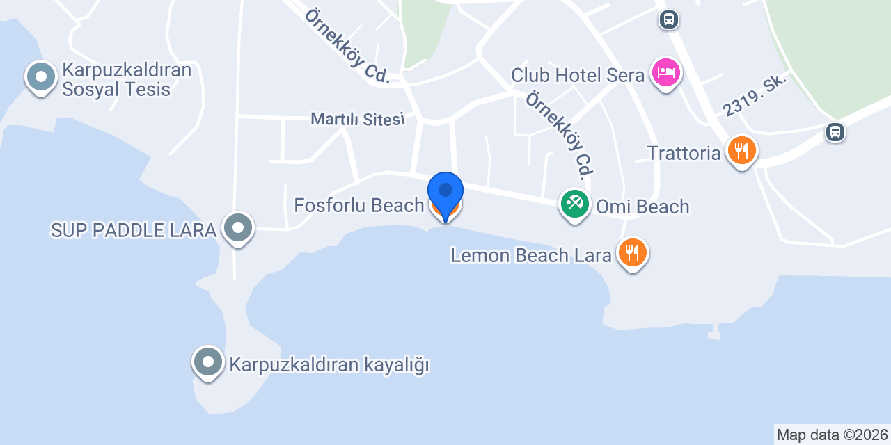 Fosforlu Beach konumu