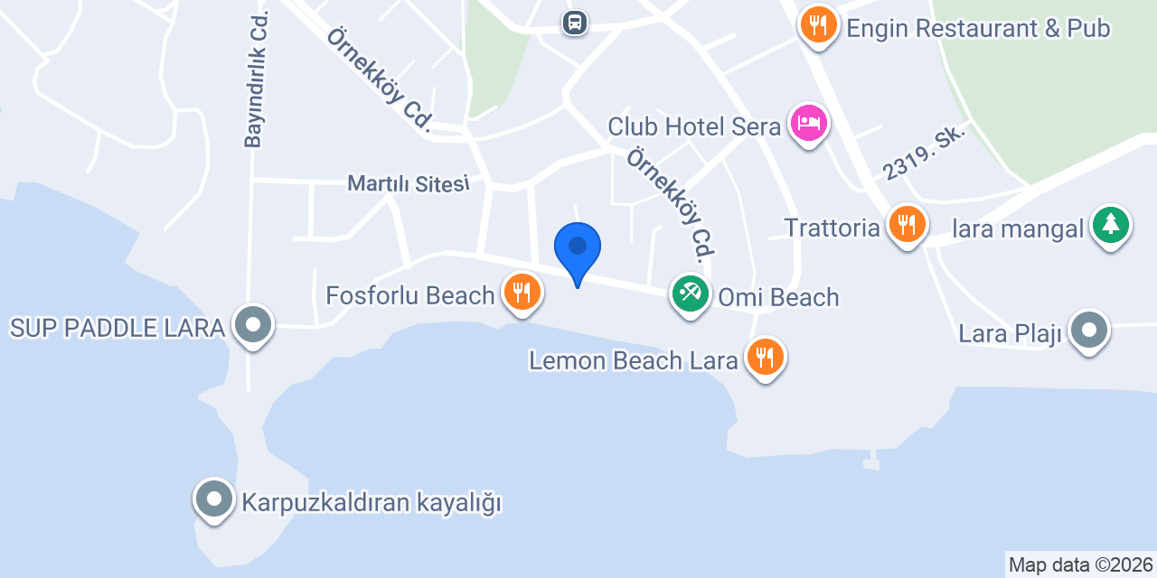 Amoor Beach Restaurant konumu