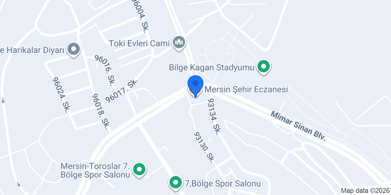Mersin Şehir Eczanesi konumu