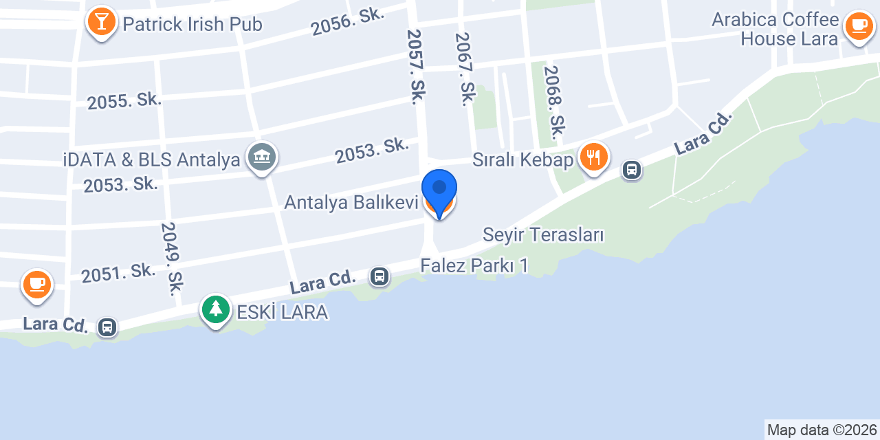 Antalya Balıkevi konumu