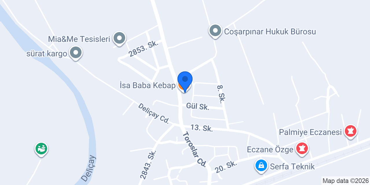 İsa Baba Kebap konumu
