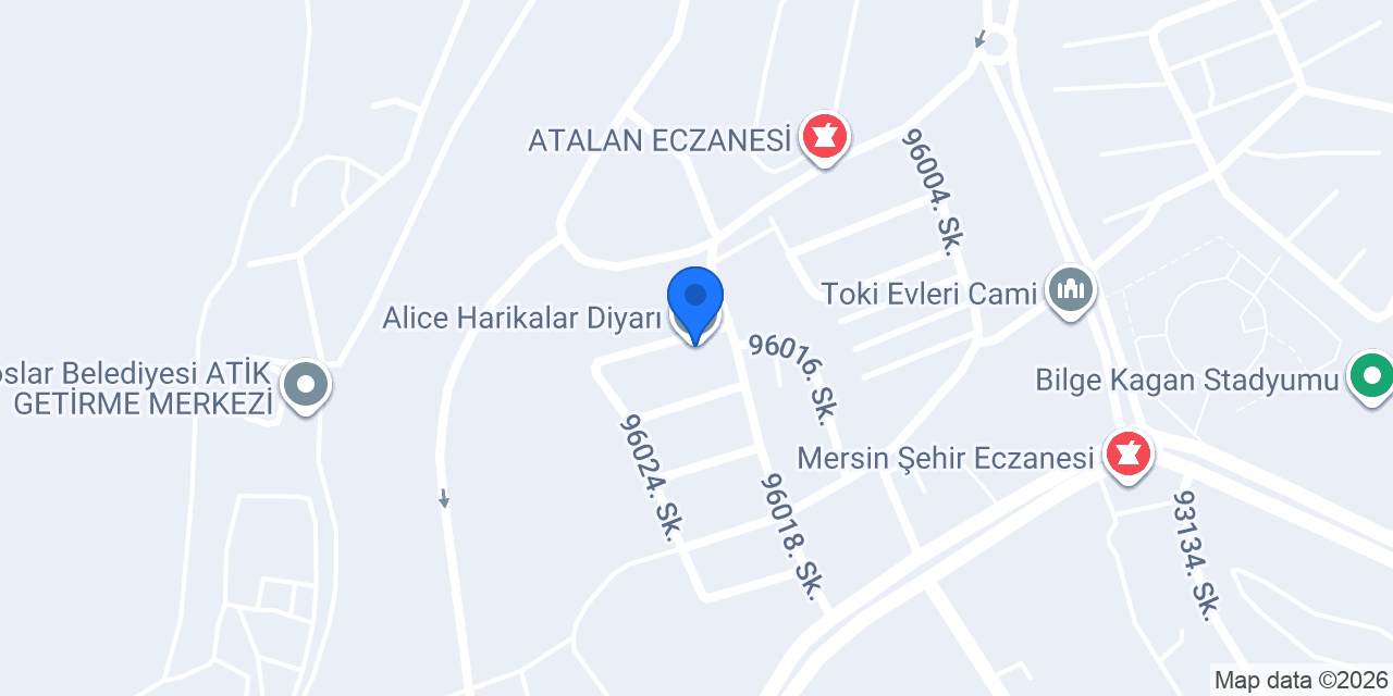 Alice Harikalar Diyarı konumu