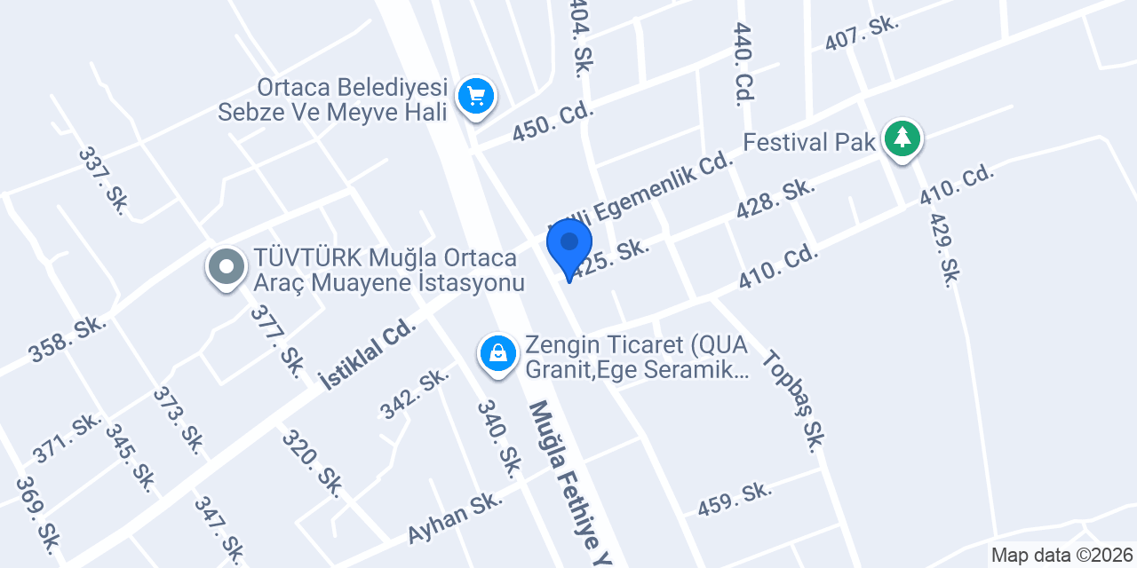Ortaca Mermer konumu