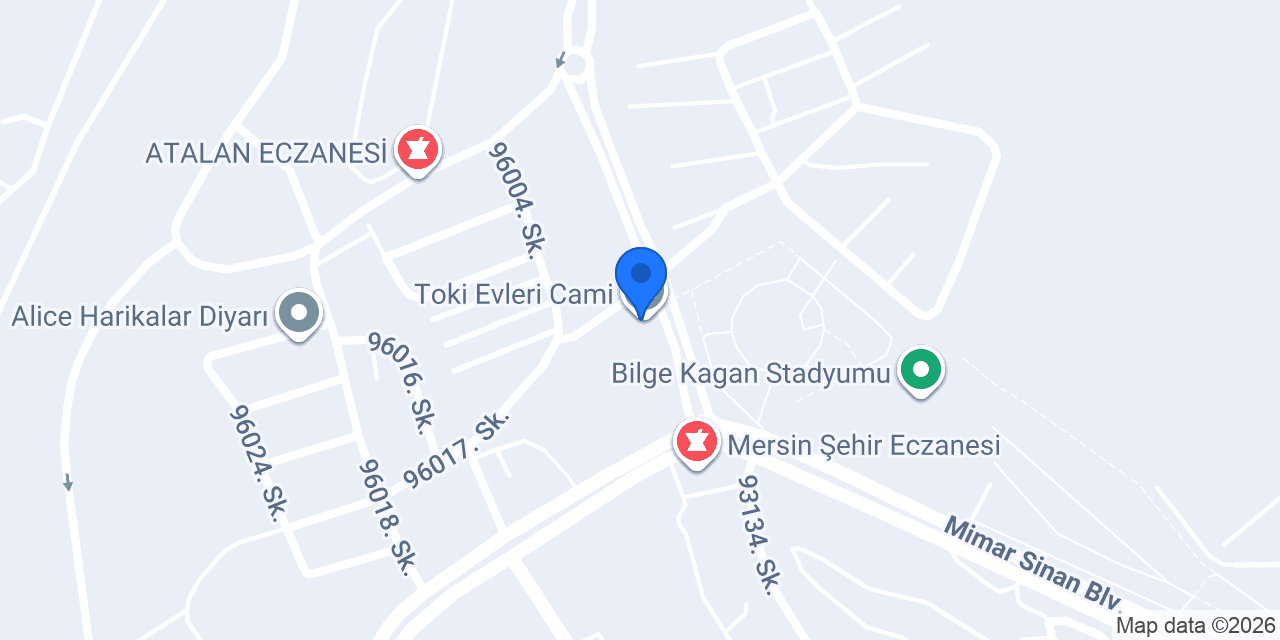 Toki Evleri Cami konumu