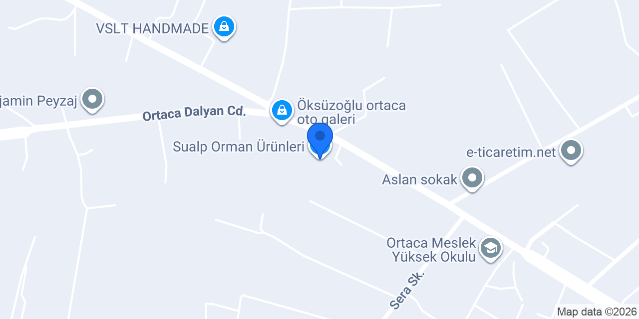 Sualp Orman Ürünleri konumu