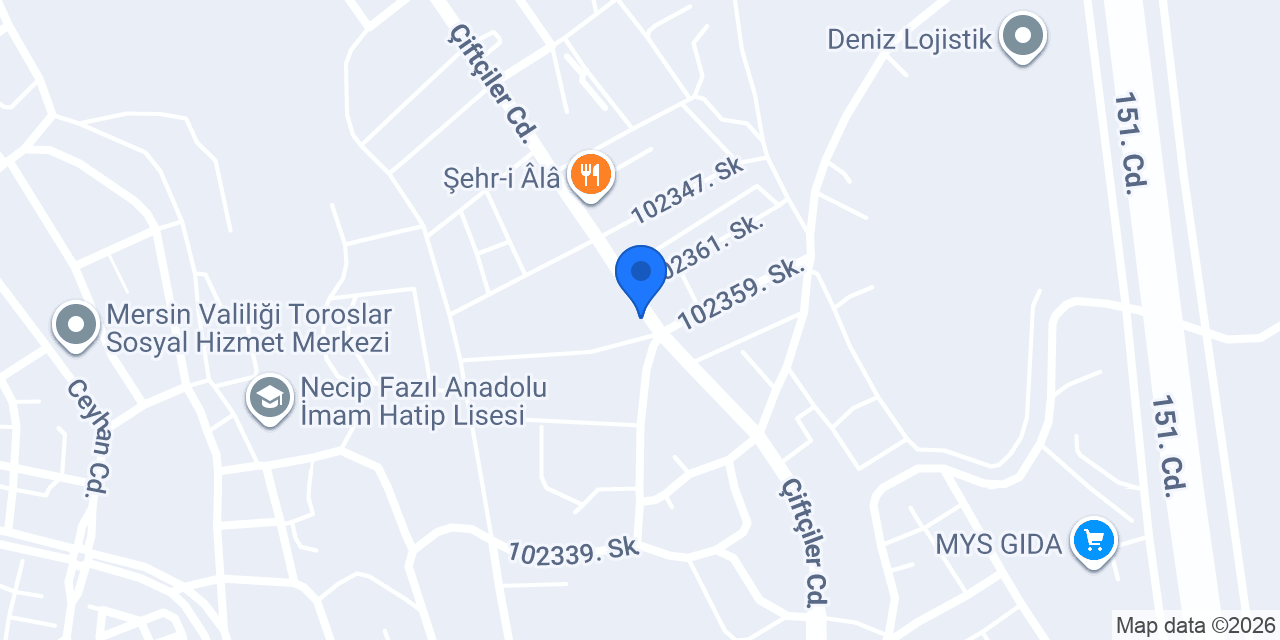 Mersin Yalınayak Arpaç Taksi konumu
