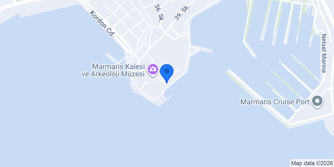 Dondurmam Gaymak Waffle Cafe Marmaris konumu