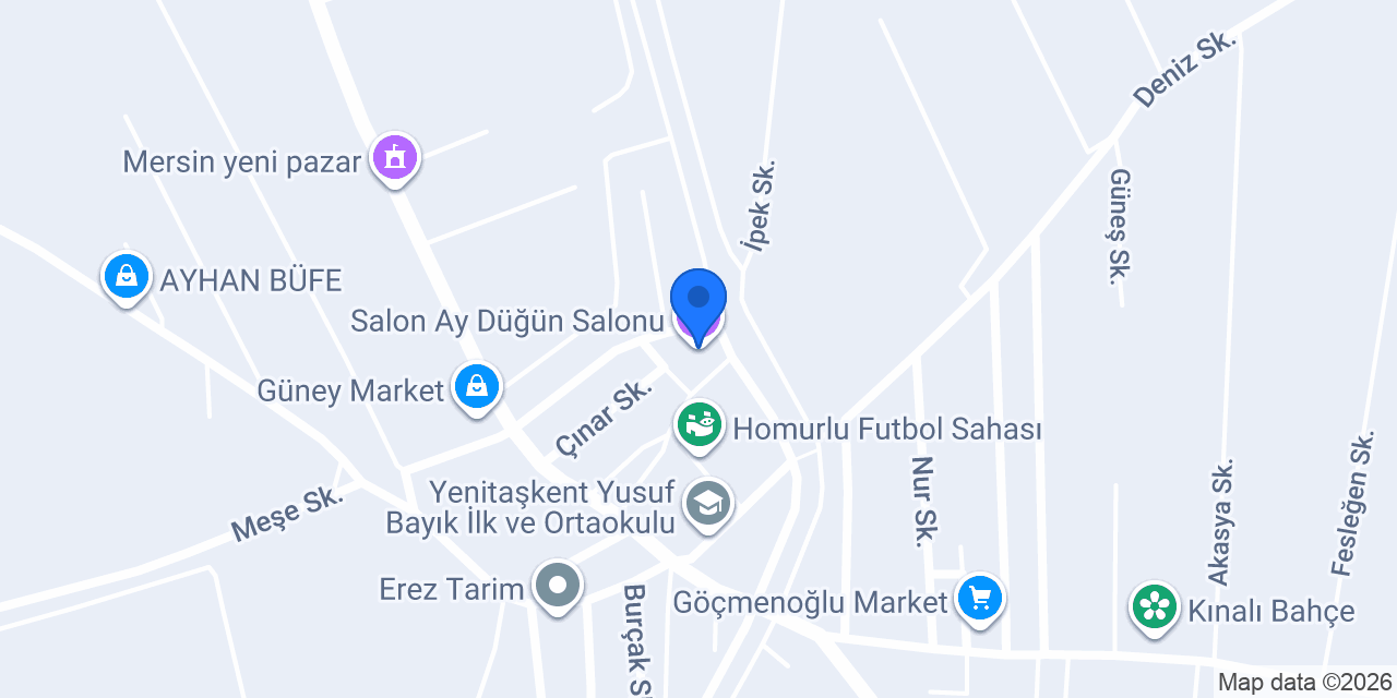 Salon Ay Düğün Salonu konumu