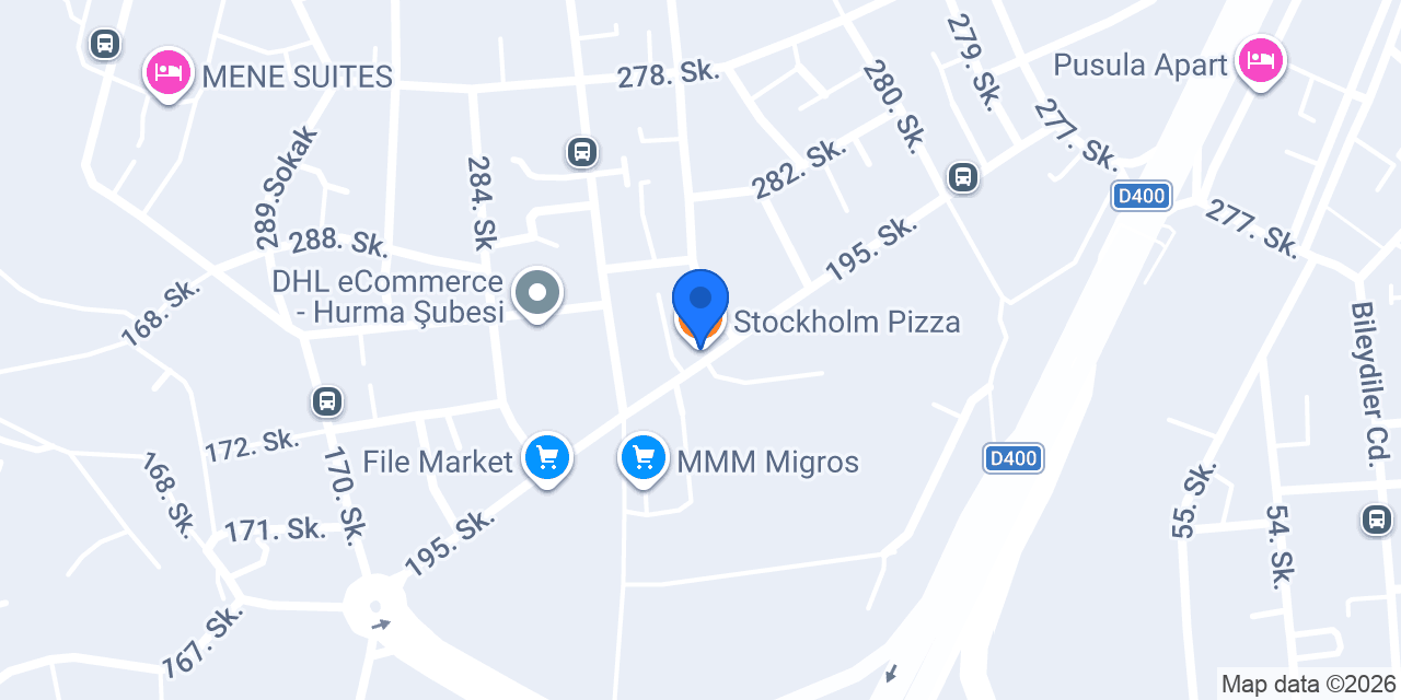 Stockholm Pizza konumu