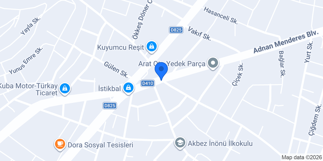 İşlek Ticaret Akbez konumu