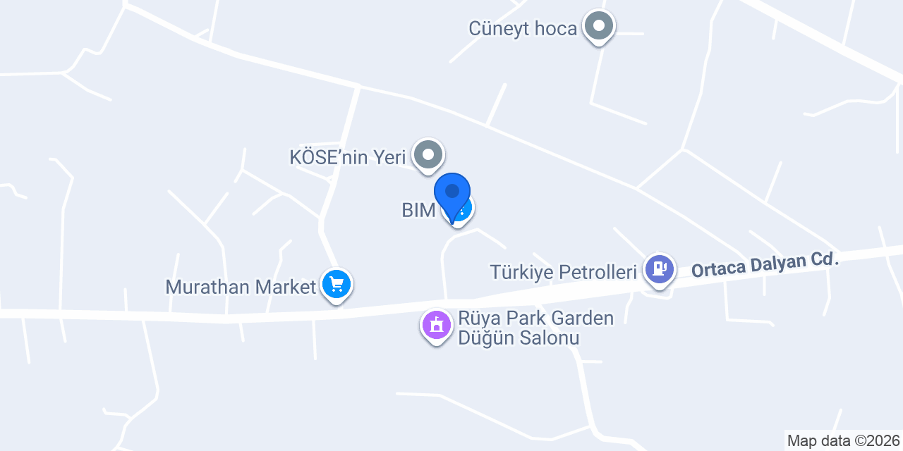 Ortaca ev boyası konumu