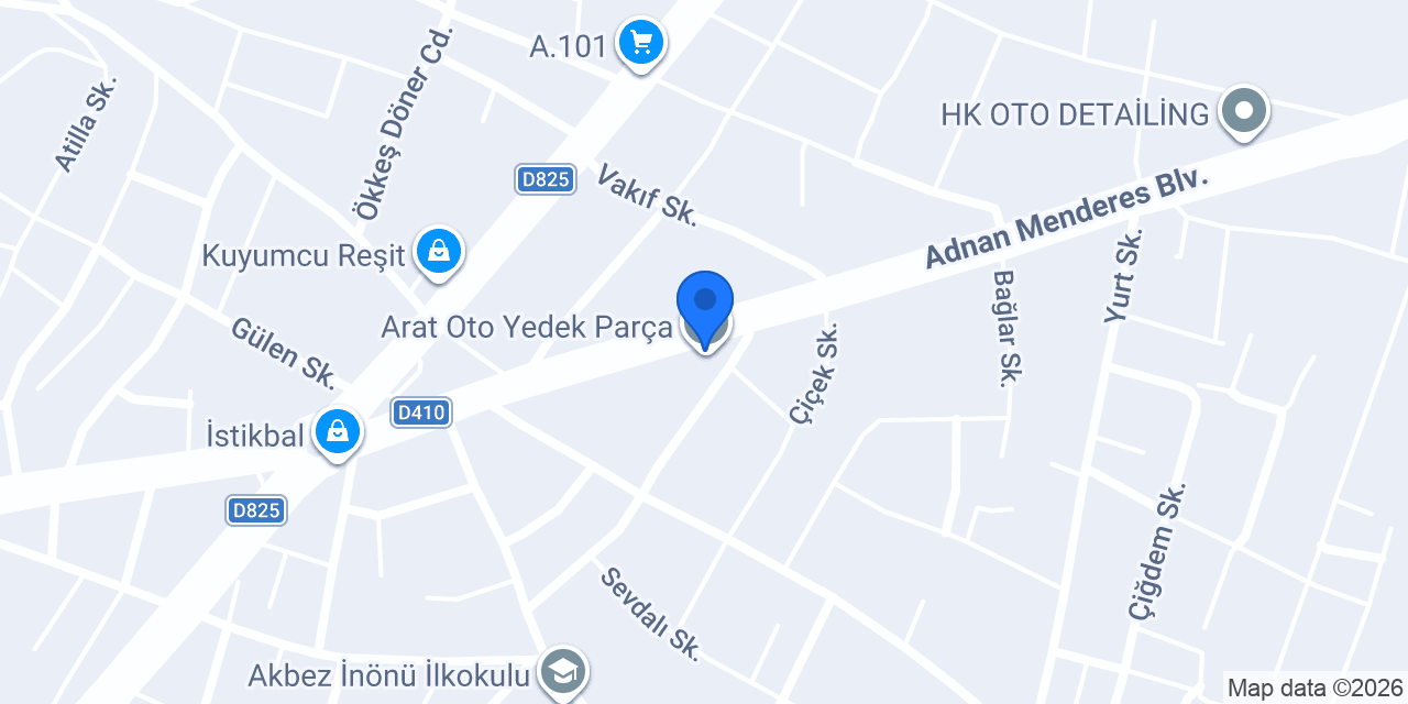 Arat Oto Yedek Parça konumu