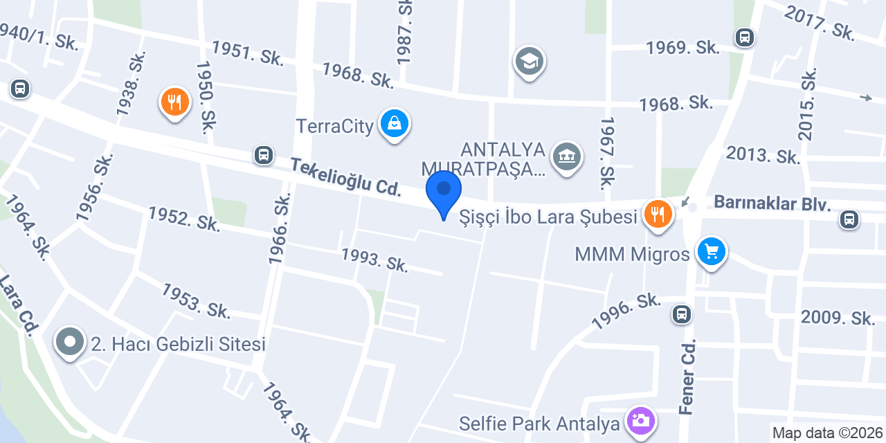 Özikizler Künefe Antalya Lara Şubesi konumu