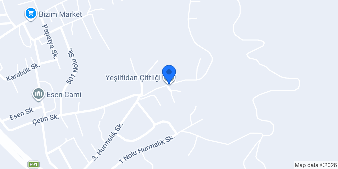 Yeşilfidan Çiftliği konumu