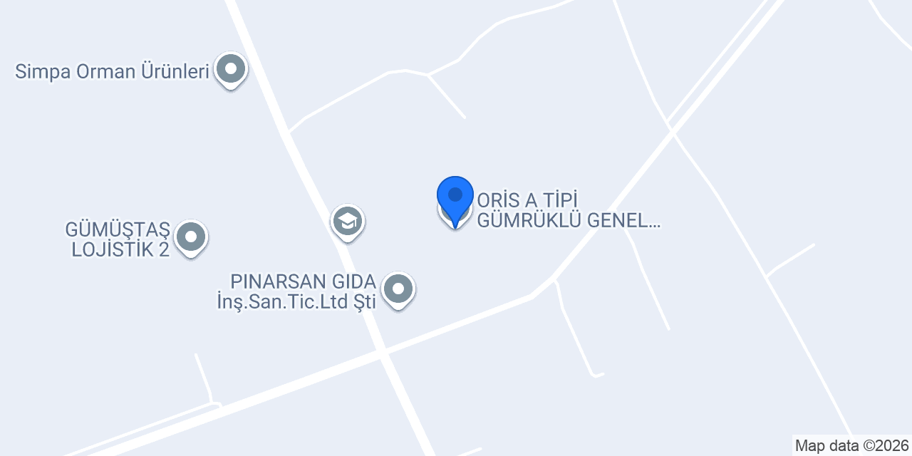 ORİS A TİPİ GÜMRÜKLÜ GENEL ANTREPOLARI konumu