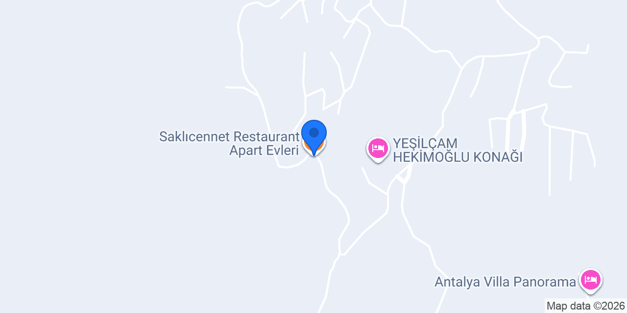 Saklıcennet Restaurant Apart Evleri konumu