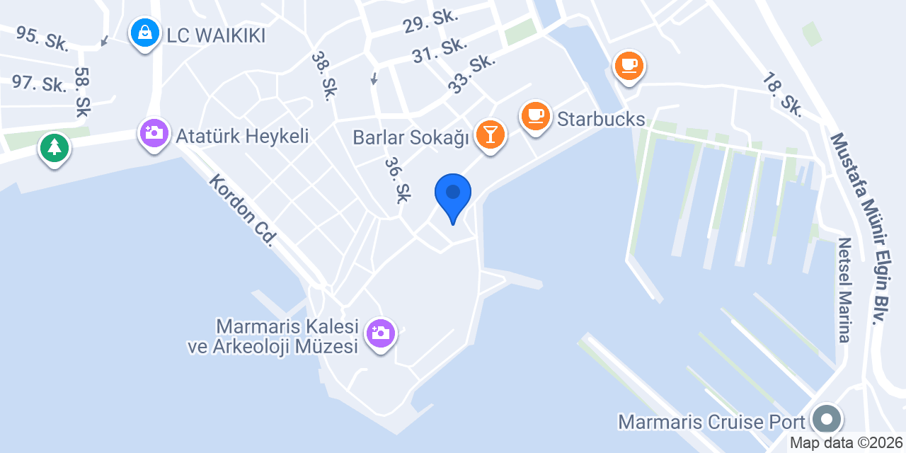 Marmaris Vize İşlemleri Merkezi konumu