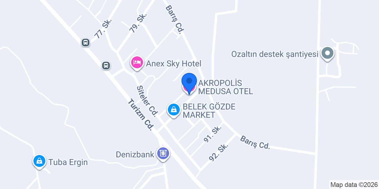 AKROPOLİS MEDUSA OTEL konumu
