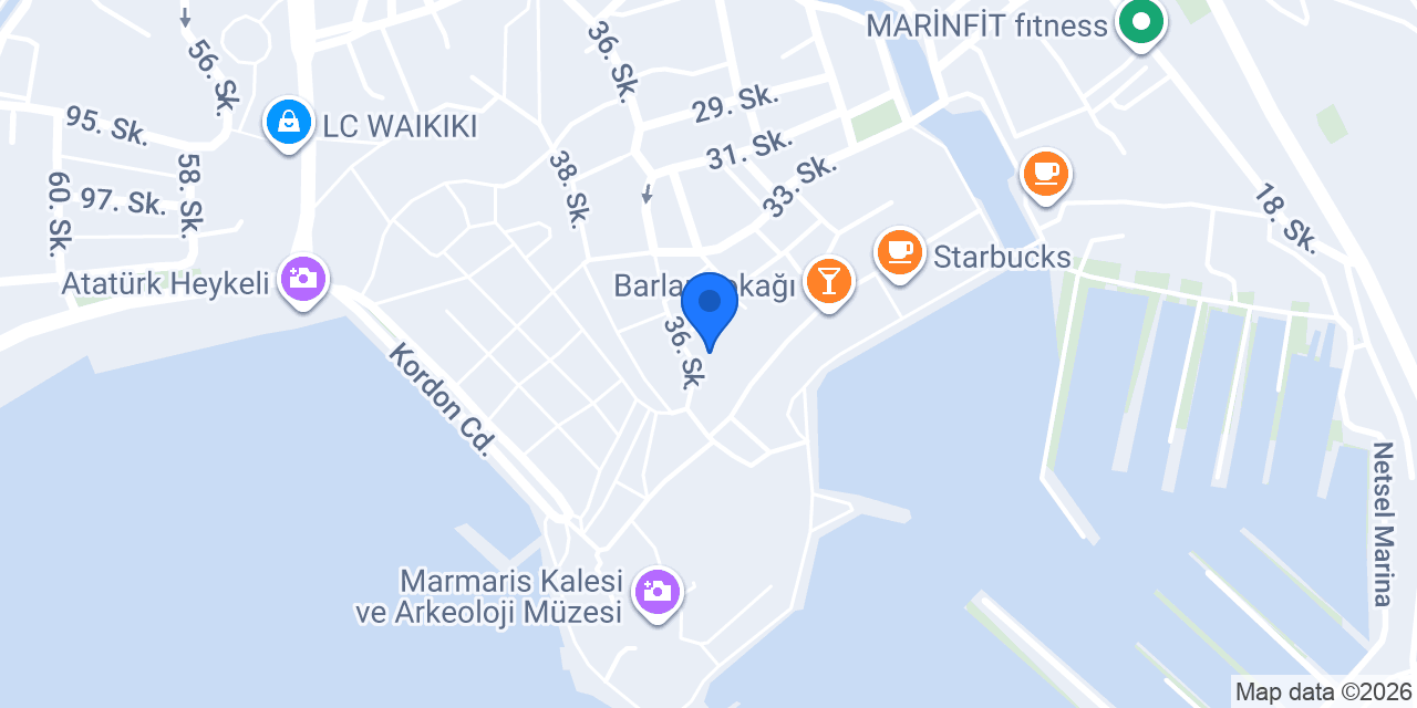 Tekin Usta %100 Keçi Sütü Dondurma Marmaris konumu