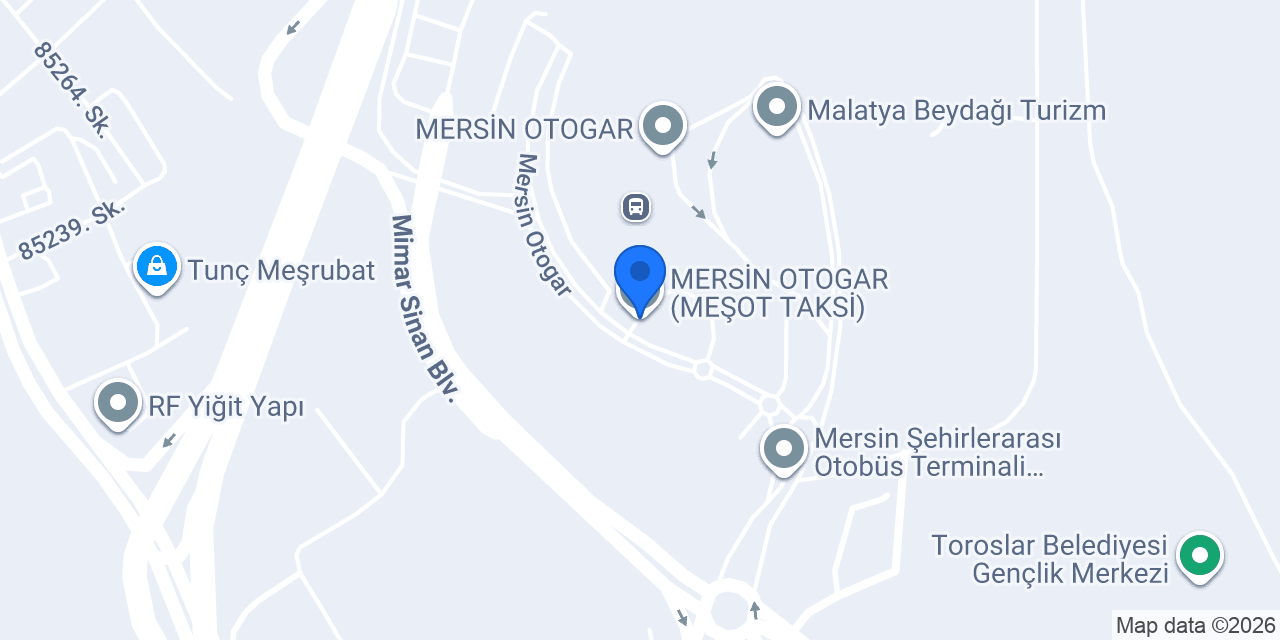 MERSİN OTOGAR(MEŞOT TAKSİ) konumu