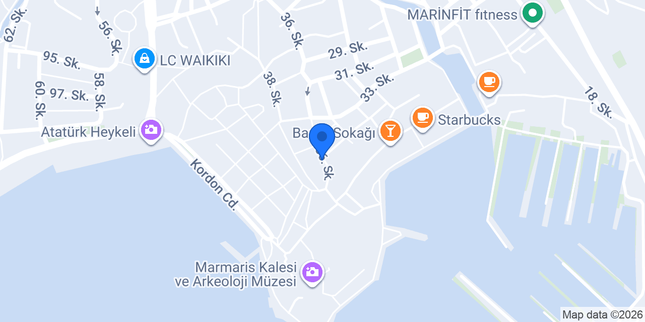 5 Kardeşler Restaurant Marmaris konumu