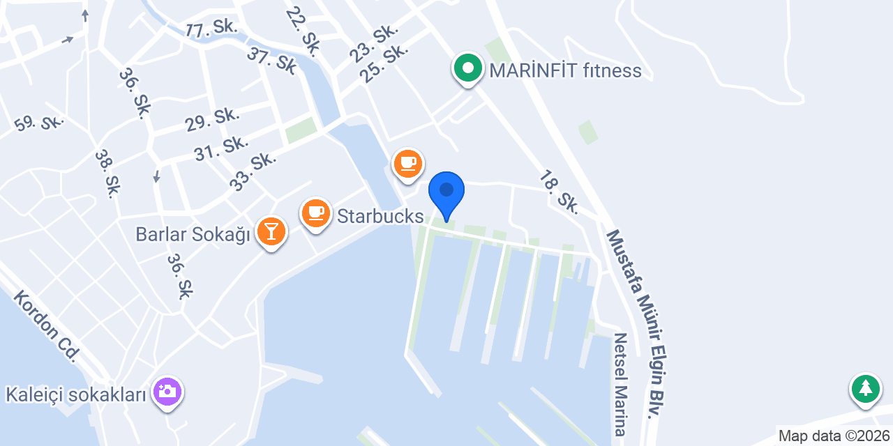 Robert's Coffee Netsel Marina konumu