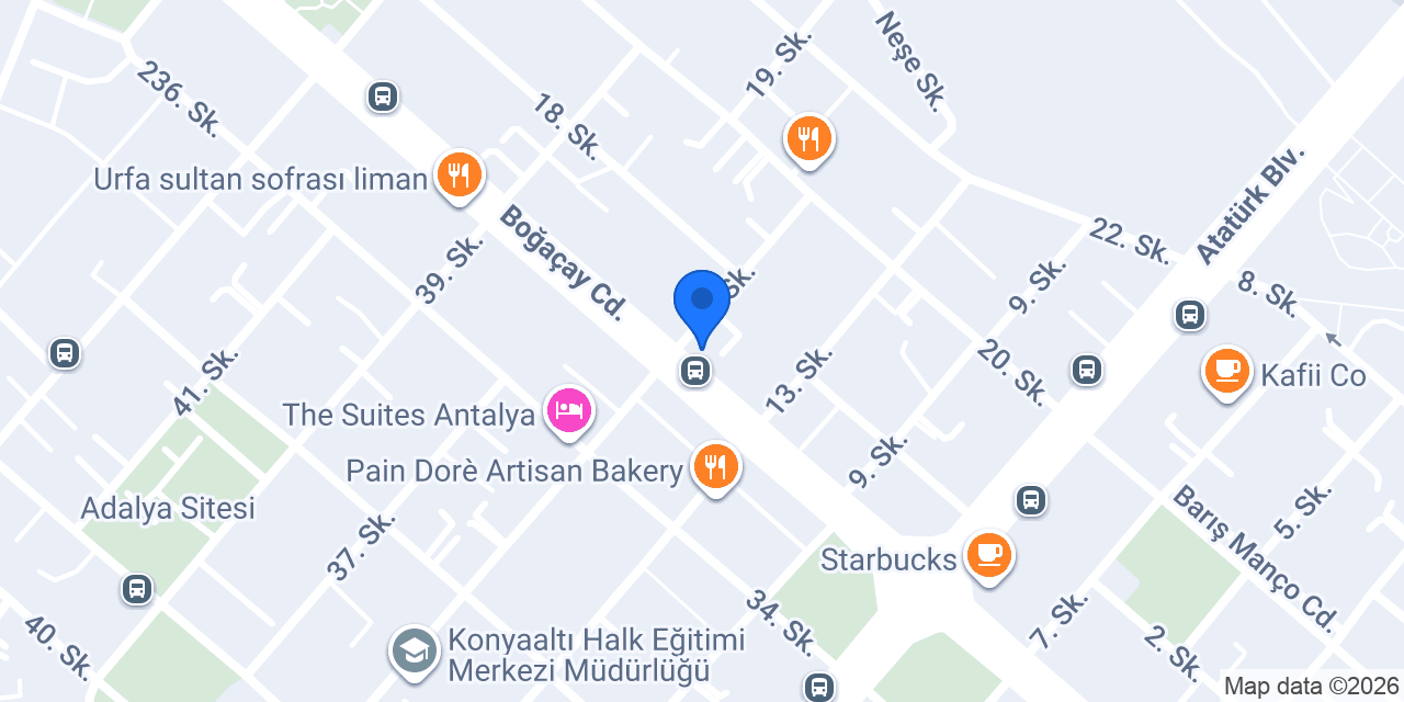 KONYAALTI İLÇE SAĞLIK MÜDÜRLÜĞÜ konumu