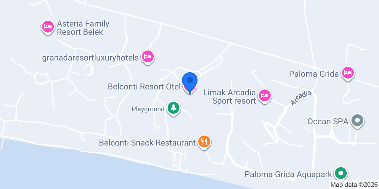 Belconti Resort Otel konumu