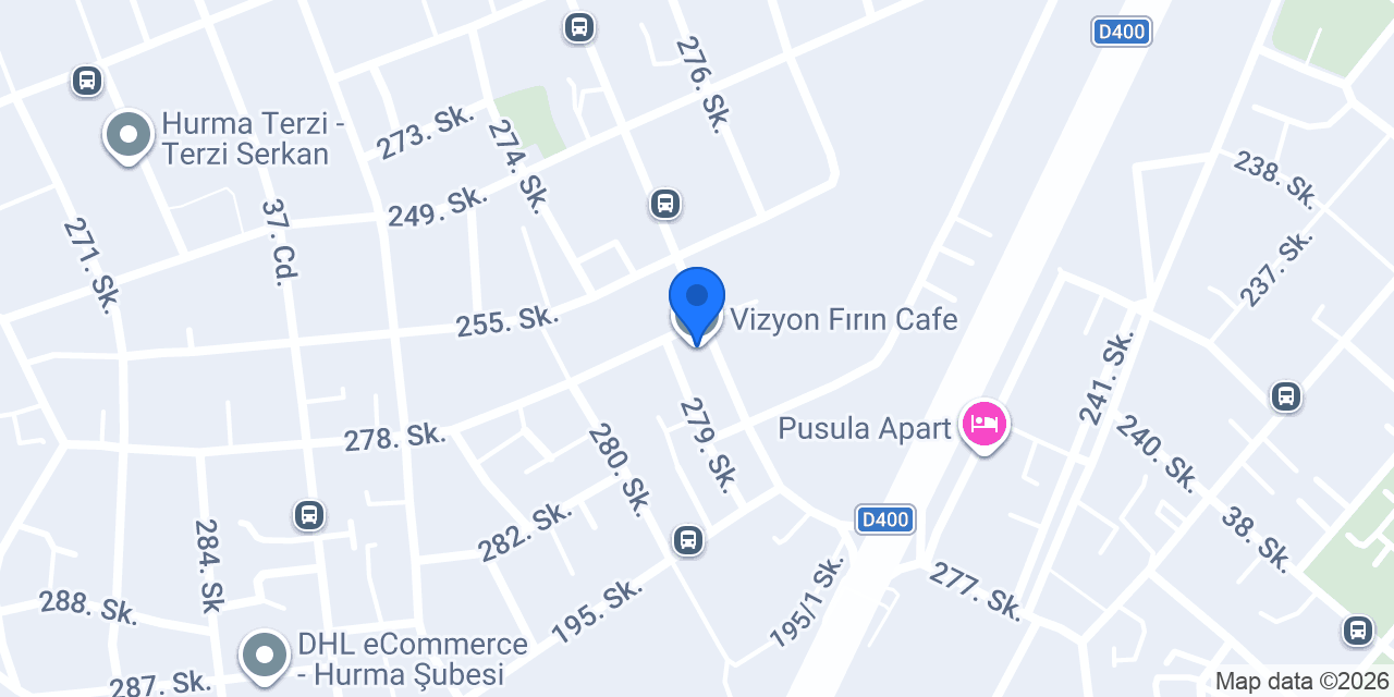 Vizyon Fırın Cafe konumu