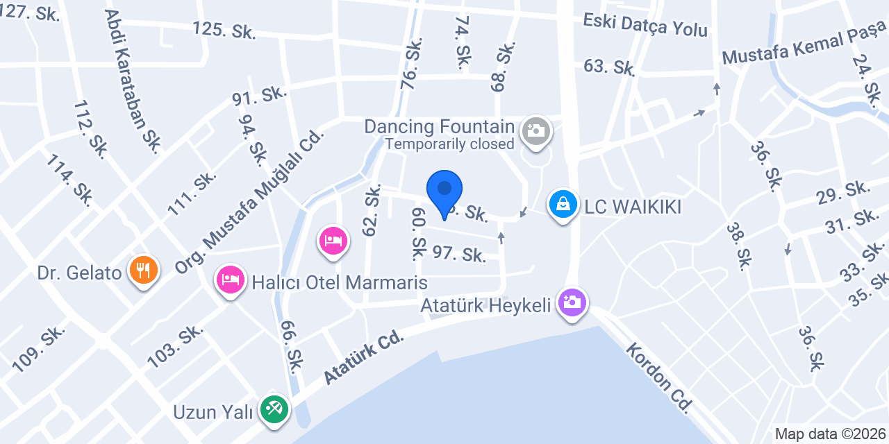 Akademi Garaj Marmaris konumu