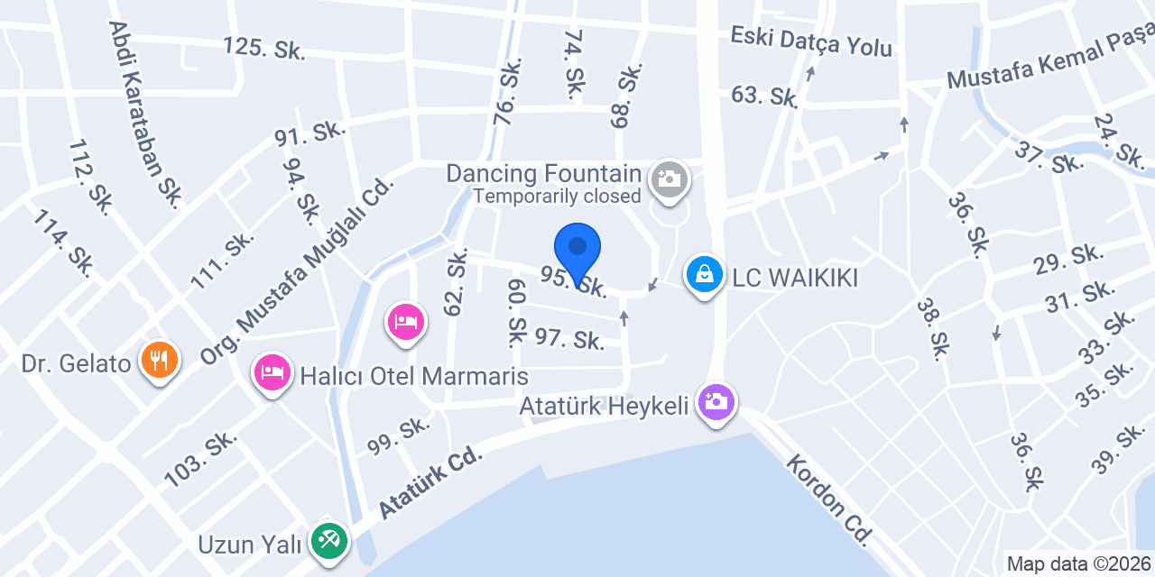 Kuaför Yasemin Marmaris konumu