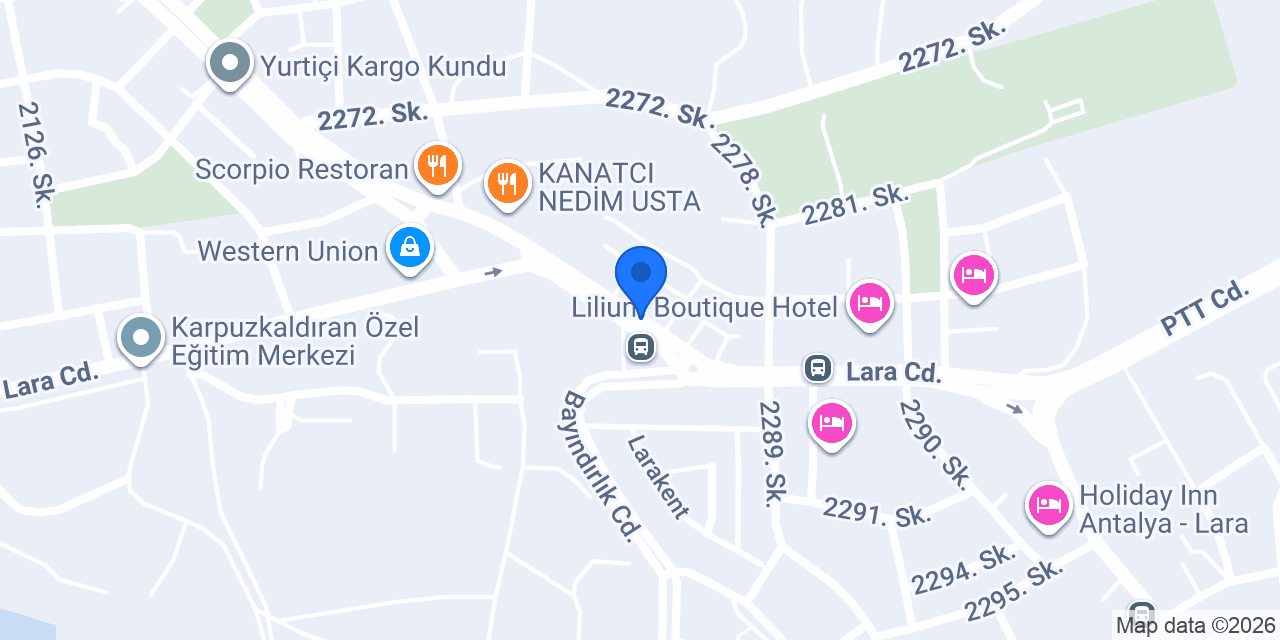 Antalya Evde Massage konumu