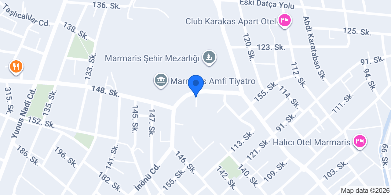 Marmaris Piliç evi konumu
