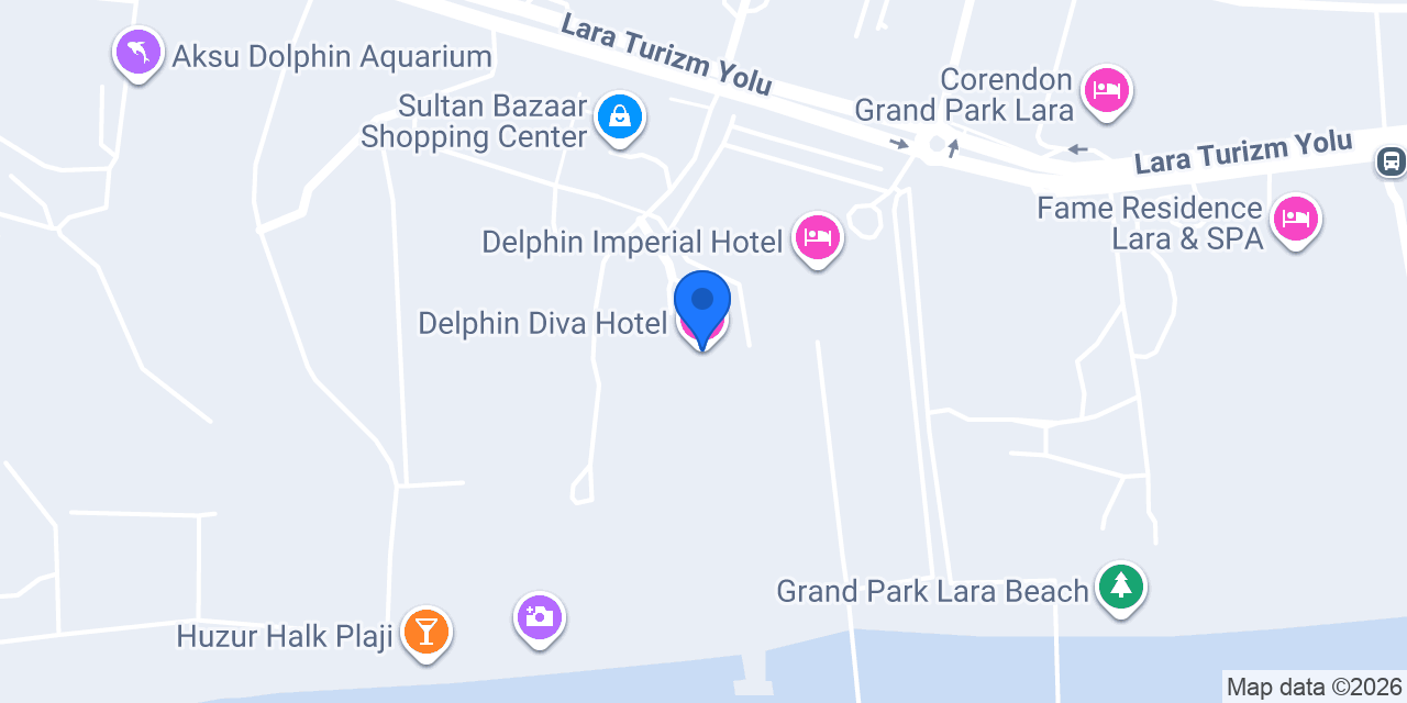 Delphin Diva Hotel konumu