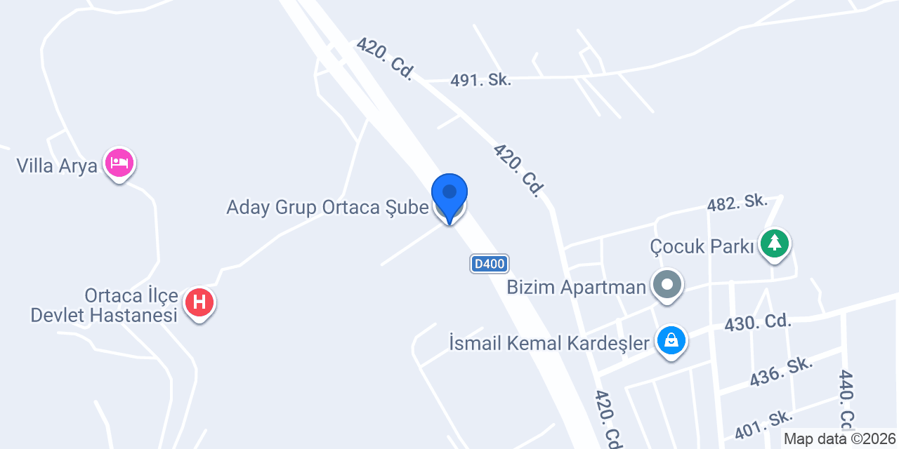 Aday Grup Ortaca Şube konumu