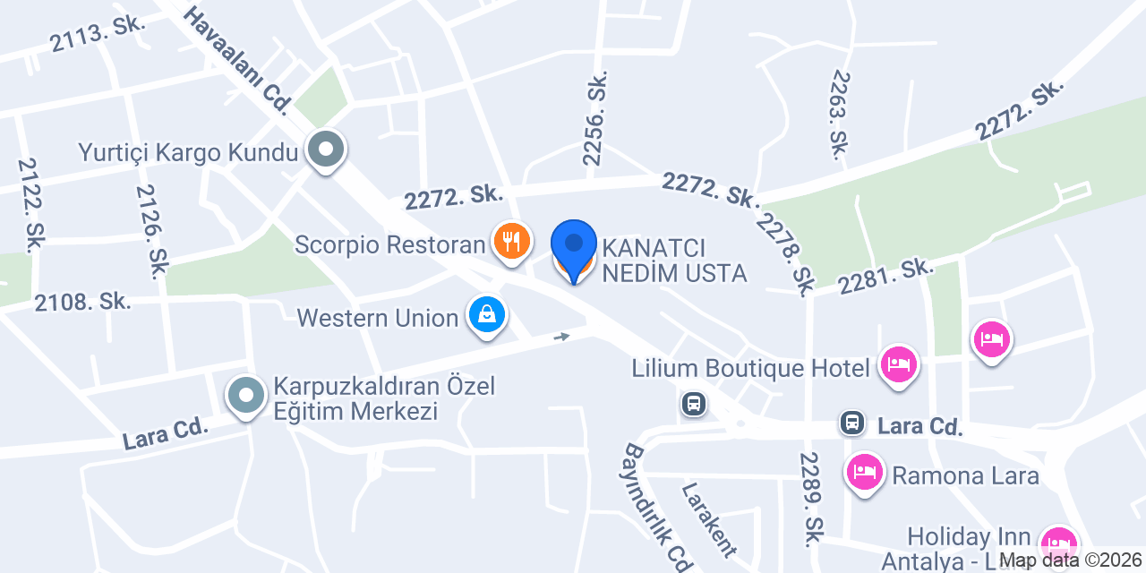 KANATCI NEDİM USTA konumu