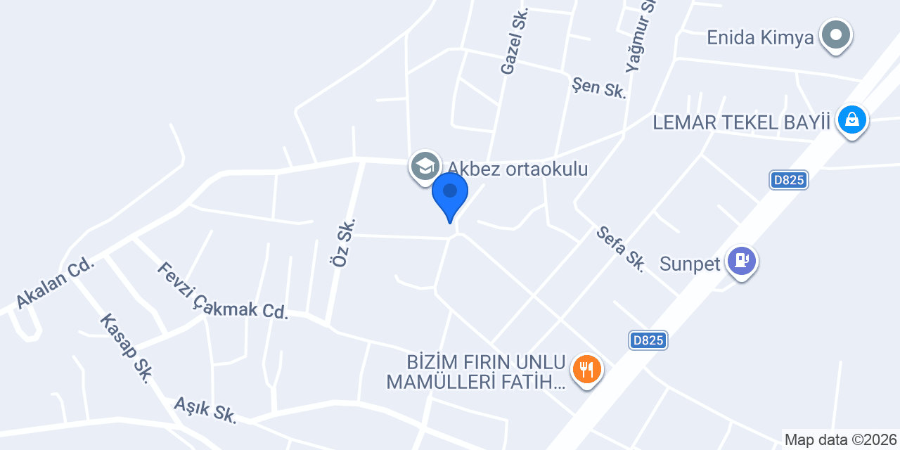 Akbez İlkokulu konumu