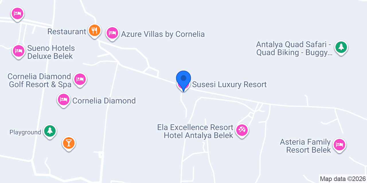 Susesi Luxury Resort konumu
