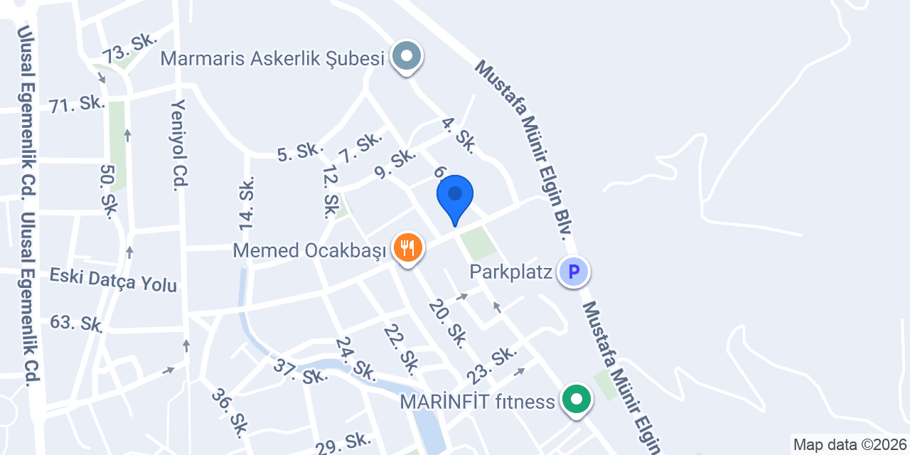 Marmaris yalı rent a car konumu