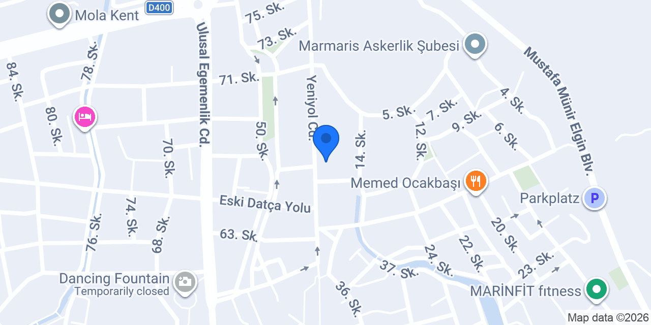 Marmaris Konfor Yatak konumu