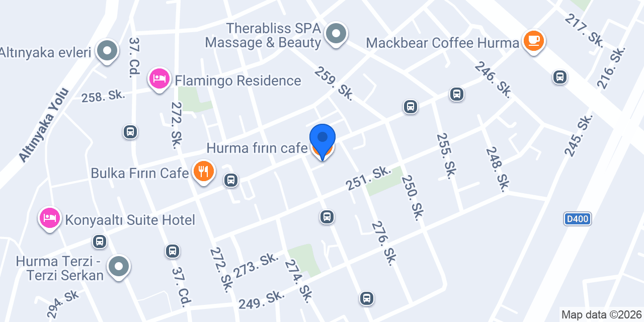 Hurma fırın cafe konumu