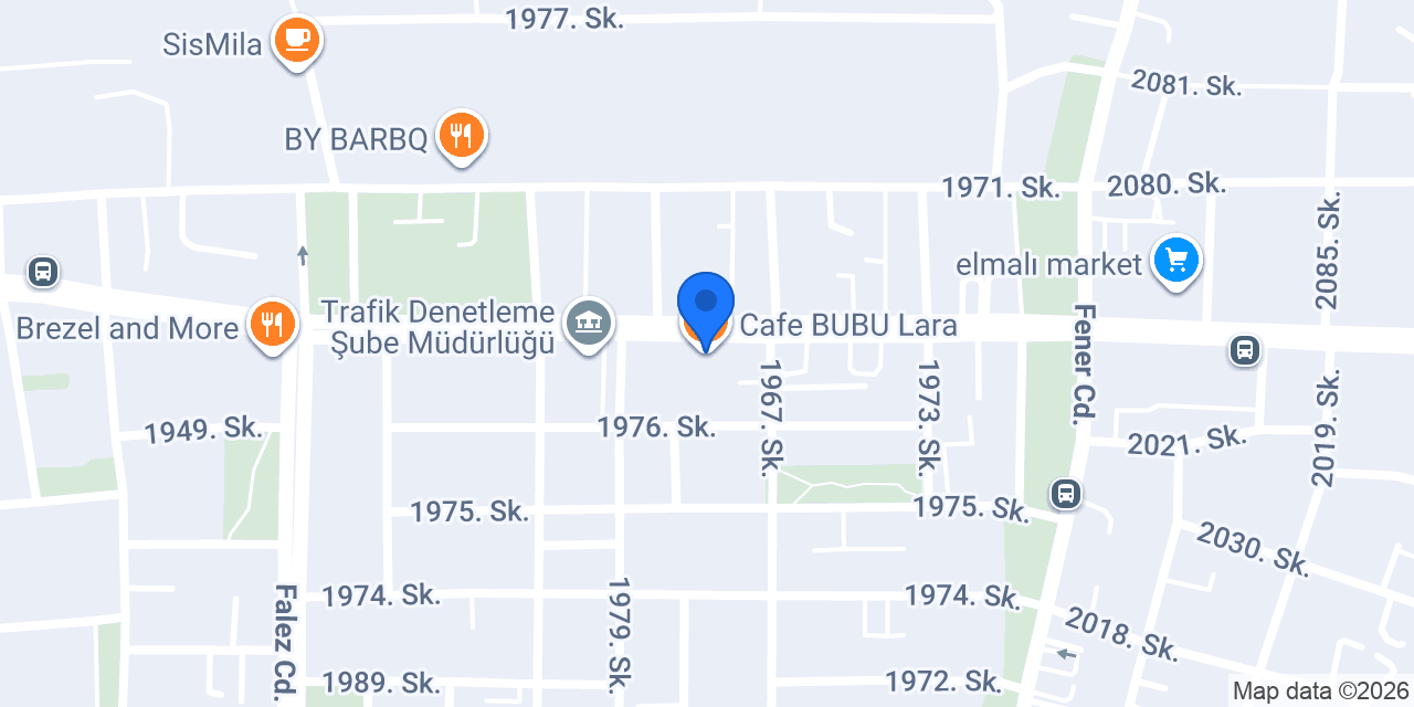 Cafe BUBU Lara konumu