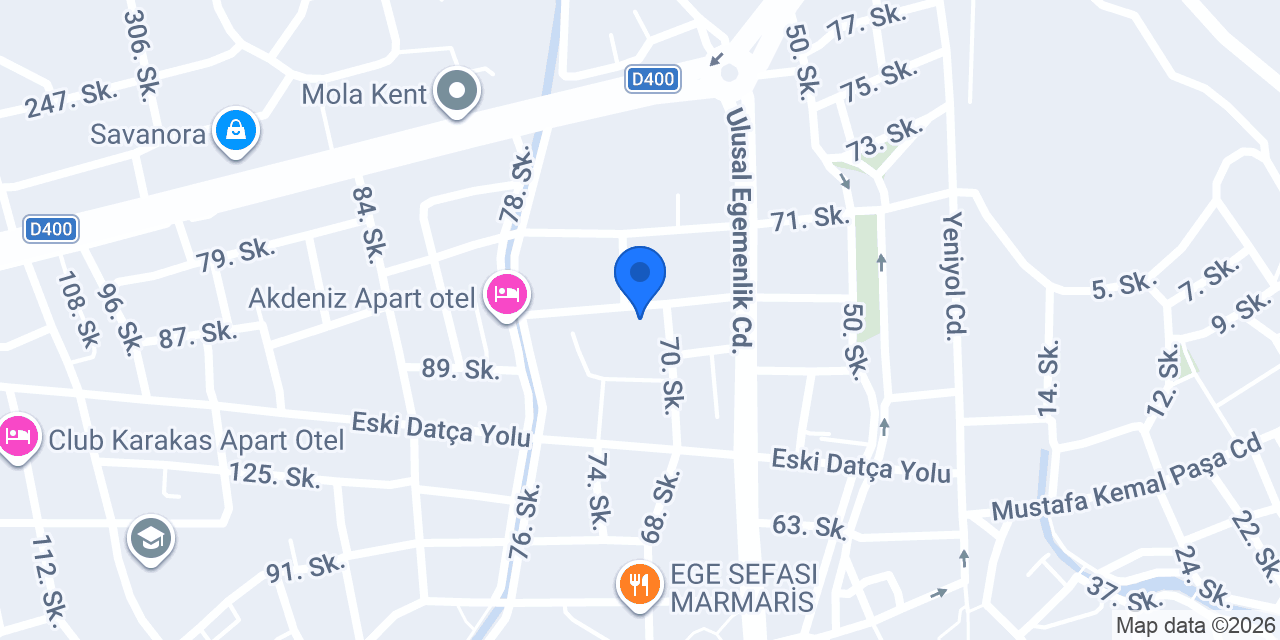 Kuveyt Türk Marmaris Şubesi konumu