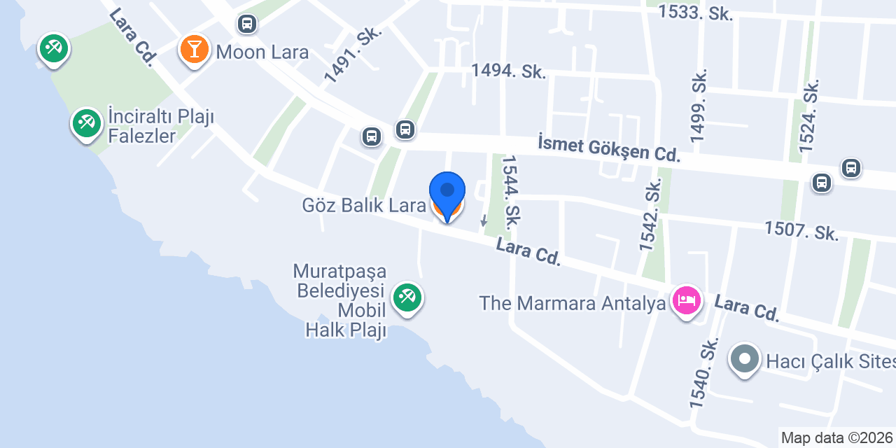 Göz Balık Lara konumu