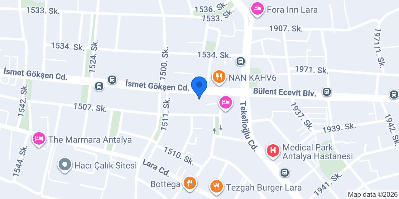 Tuesday spa ve güzellik salonu konumu